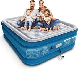 Xsleep - Queen Air Mattress - Green & White