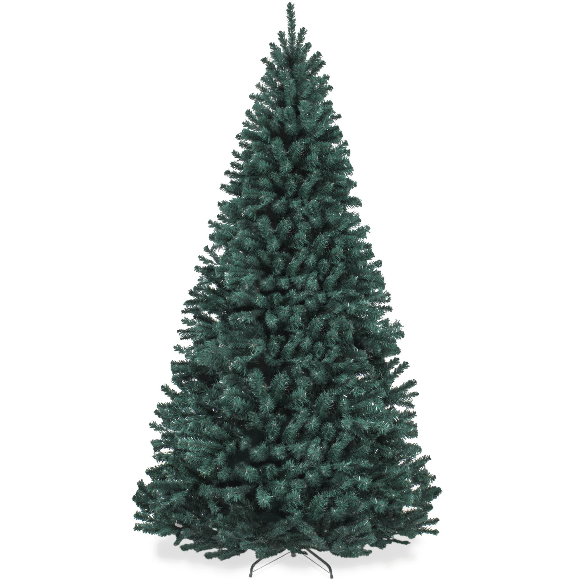 Front. Best Choice Products - Best Choice Products Artificial Christmas Tree, 4.5ft Premium Unlit Spruce Design, Dense Branches  Blue Spruce - Blue Spruce.