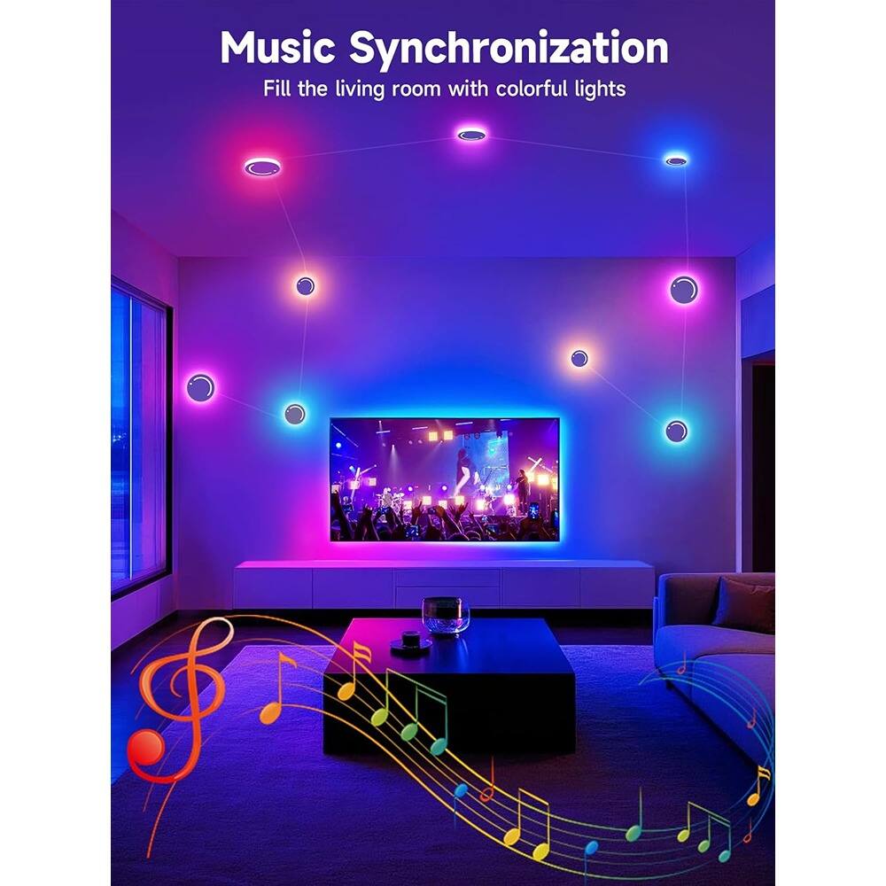Music Synchronization  
Fill the living room with colorful lights