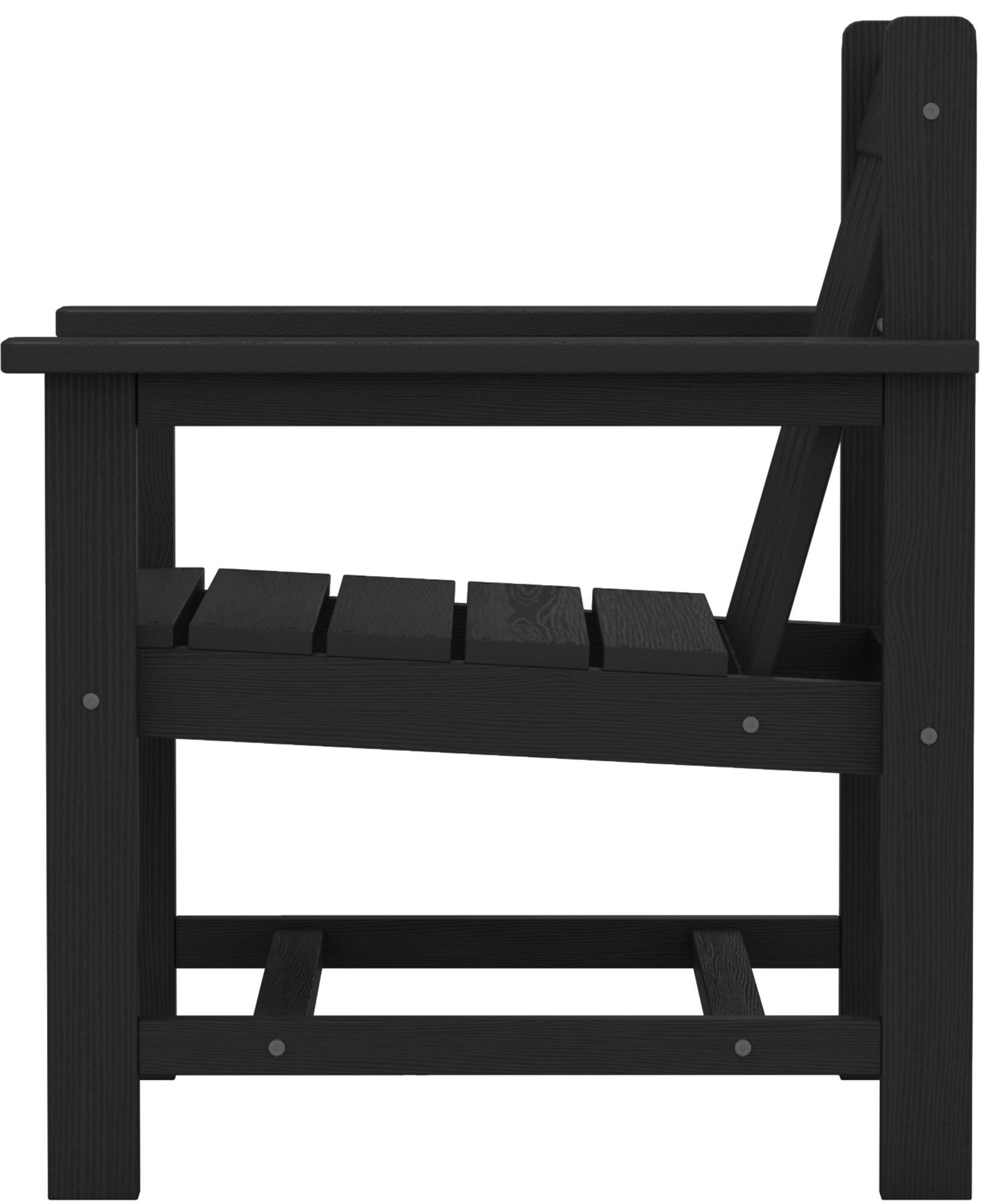 Alt View 6. SERWALL - SERWALL 3 Pieces Patio Bistro Set of 2-Outdoor Chairs and Side Tables with Umbrelle Hole,Black - black.