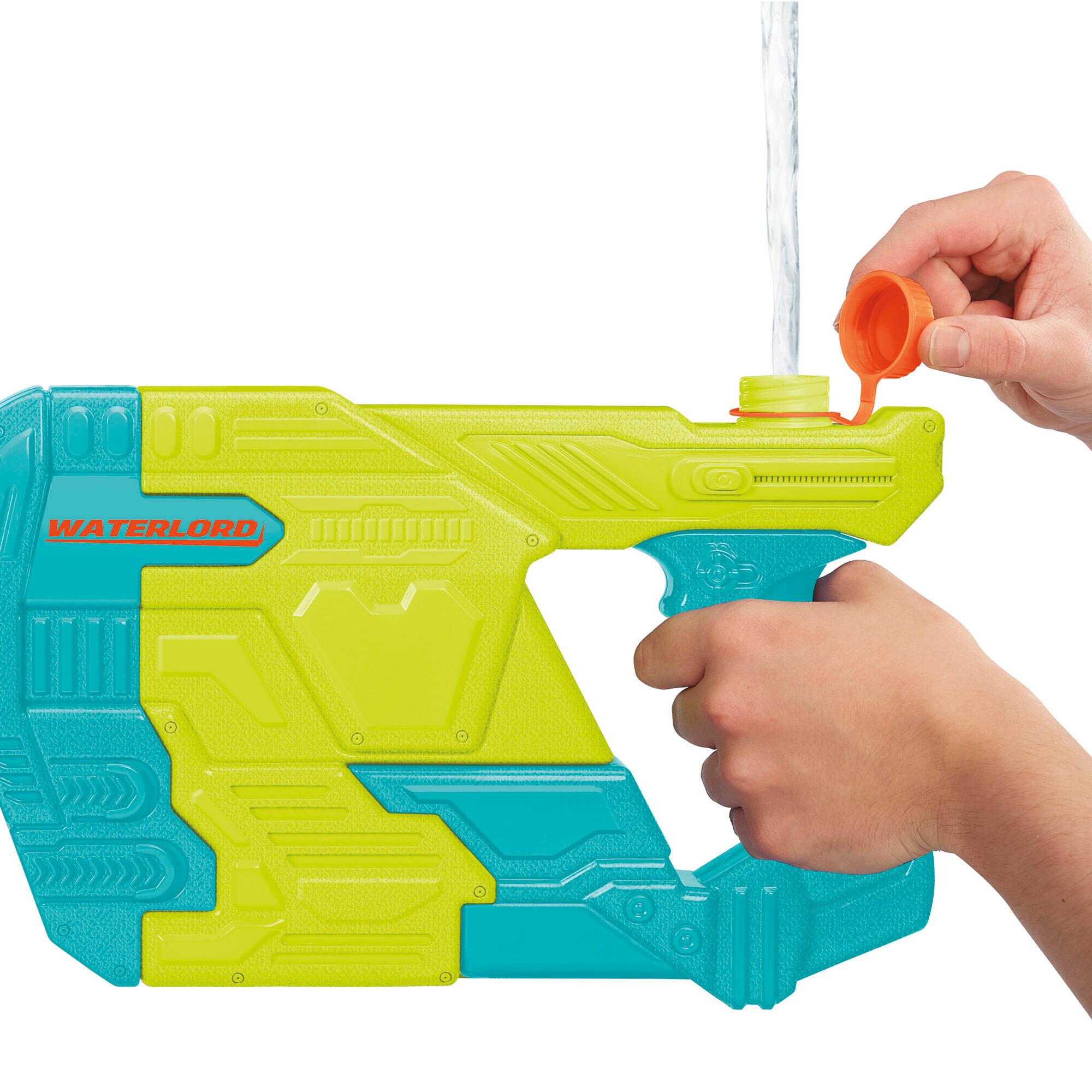 Left. Buzz Bee Toys - Buzz Bee Toys - Waterlord Double-Barrel Water Blaster Outdoor Water Toy, Ages 6+.