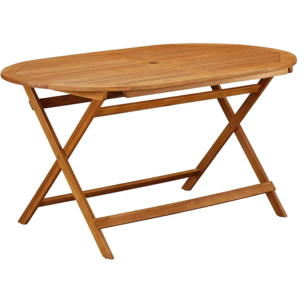 Outdoor Escape - Oil-Finish Wooden Patio Set with Dining Table and 4 Outdoor Chairs - Brown price history on PriceWatchPro