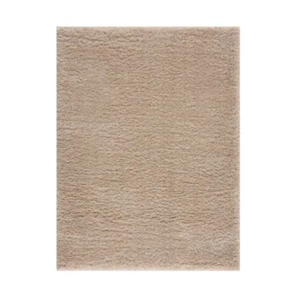 Front. HTUTWOO - Polyester Shag Area Rug - Cream 4x6, Machine Woven Plush Rug, High Pile 0.75", Soft Pile for High-Traffic Areas - Cream.