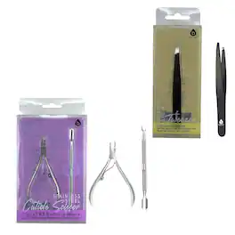 Pursonic - Precision Perfection Bundle: Slant Tip Tweezer + Salon-Grade Nail Care Kit - Multicolor