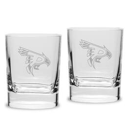 Jardine - Pierce College Raiders 11.75oz. Two-Piece Luigi Bormioli Square Double Old Fashion Glasses Set - Multicolor