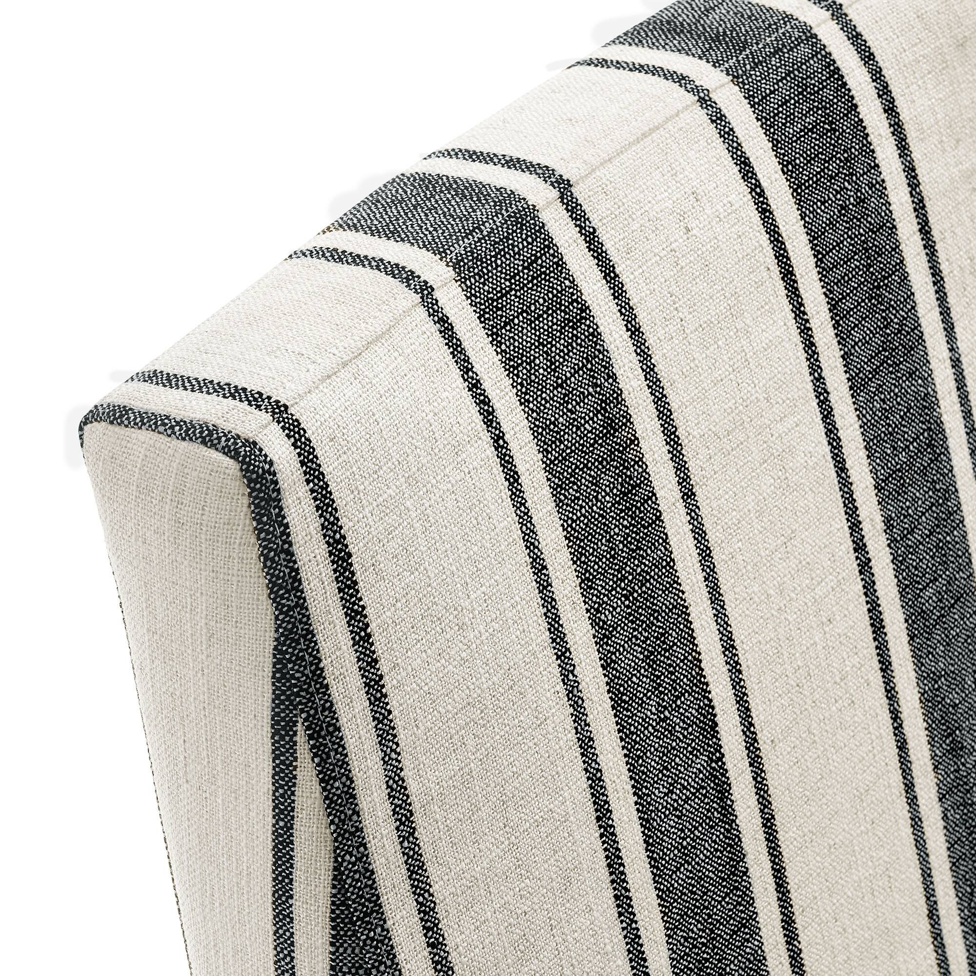 Alt View 5. Modway - Tessera Striped Slipcovered Dining Side Chair by Modway - Black Stripe.