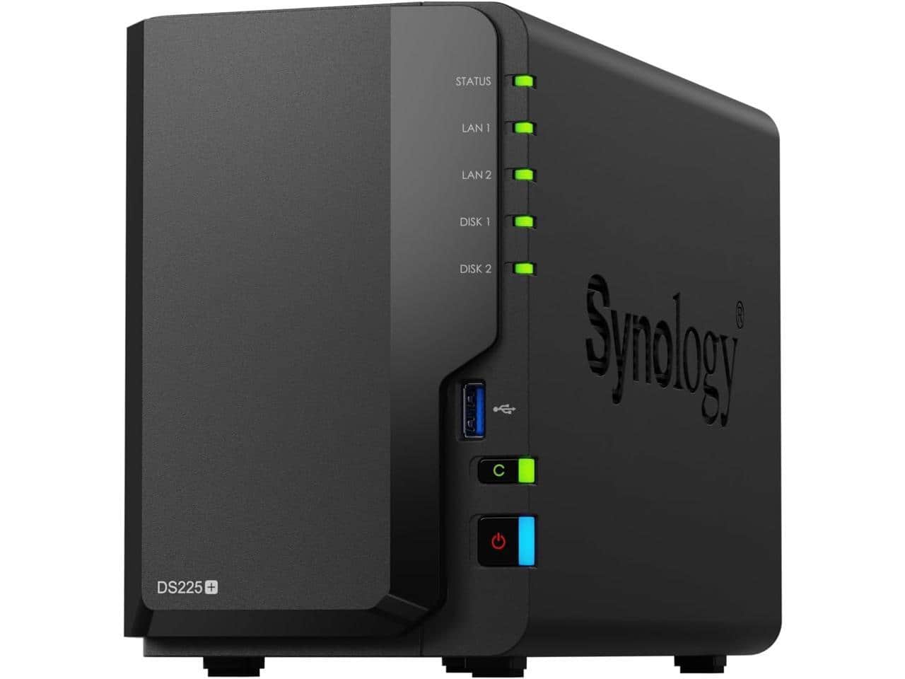Synology - DS225+ Diskless System Network - Storage - Black