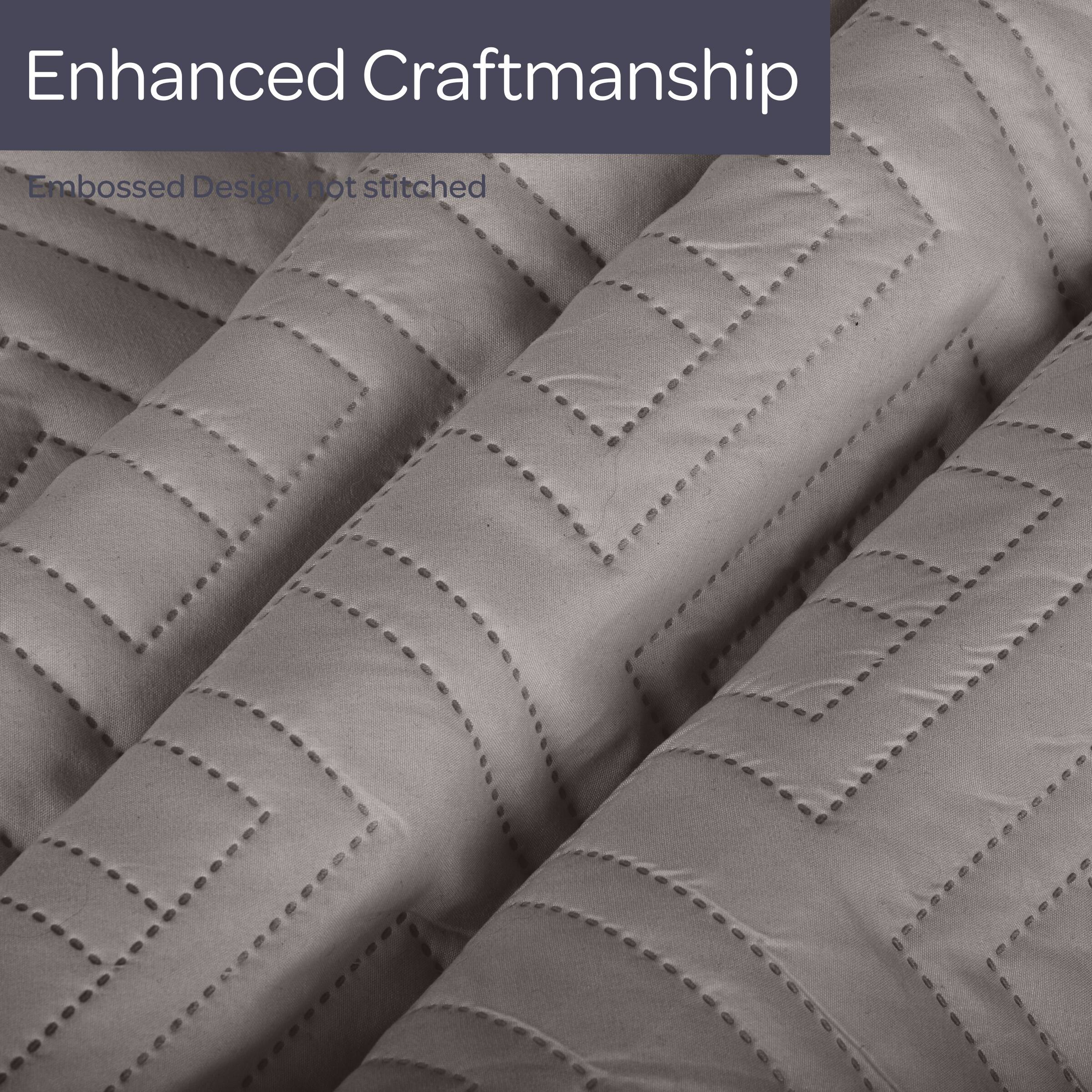 Enhanced Craftsmanship  
Embossed Design, not stitched