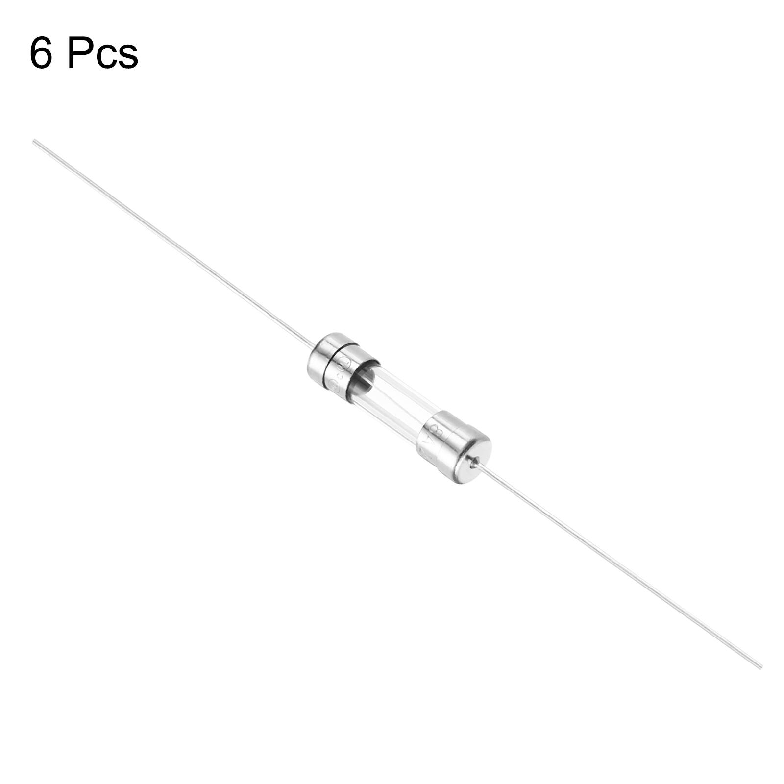 Alt View 2. Unique Bargains - 8A 250V Glass Fuse 5x20mm Time Delay Fuse with Lead Wire UL Listed Slow Blow Fuse for Home Appliances 6pcs.