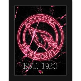 Fan Creations - Arizona Cardinals 12'' x 16'' Framed Circle Logo Print - Black