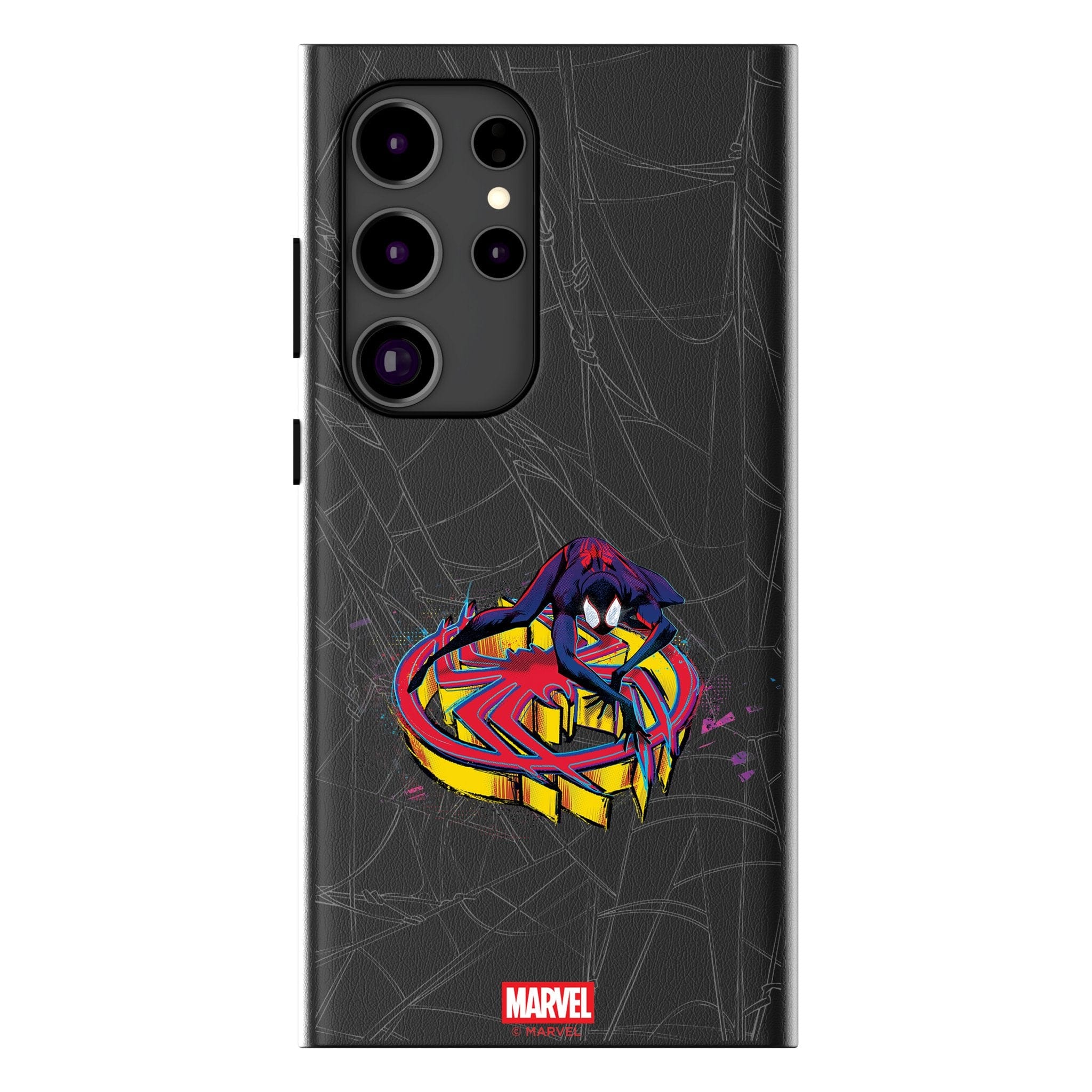 Keyscaper - Marvel Badge MagSafe Compatible Phone Case - Samsung Galaxy S25 Plus - Miles Morales 2