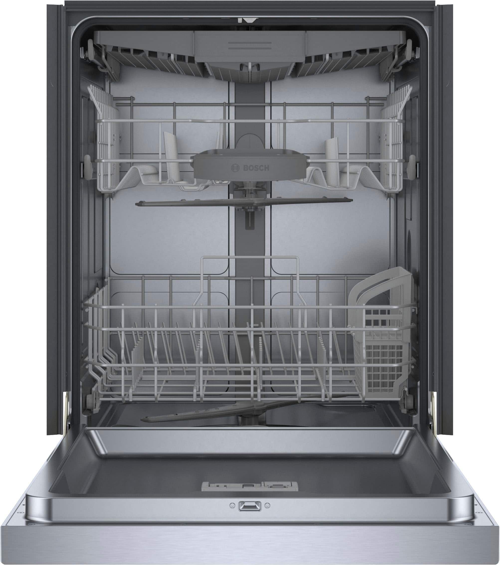 Alt View 2. Bosch - 300 Series 24" Front Control Smart Built-In Stainless Steel Tub Dishwasher with 3rd Rack, 48 dBA - Stainless Steel.
