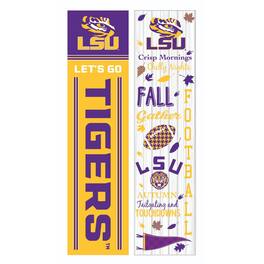 Evergreen Enterprises - LSU Tigers 47" Double Sided Fall Leaner Fan Sign - Multicolor