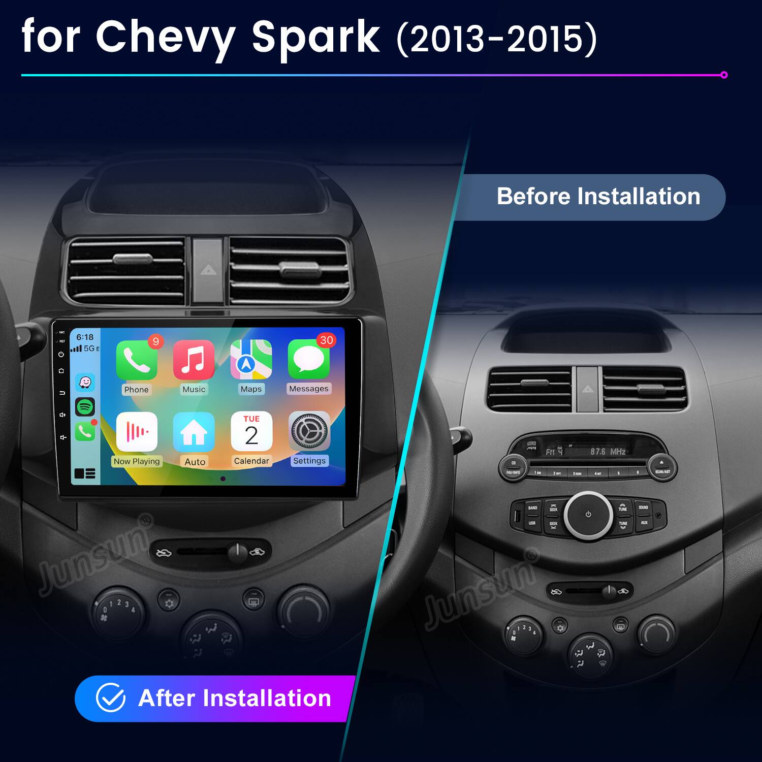 for Chevy Spark (2013-2015)

Before Installation

After Installation