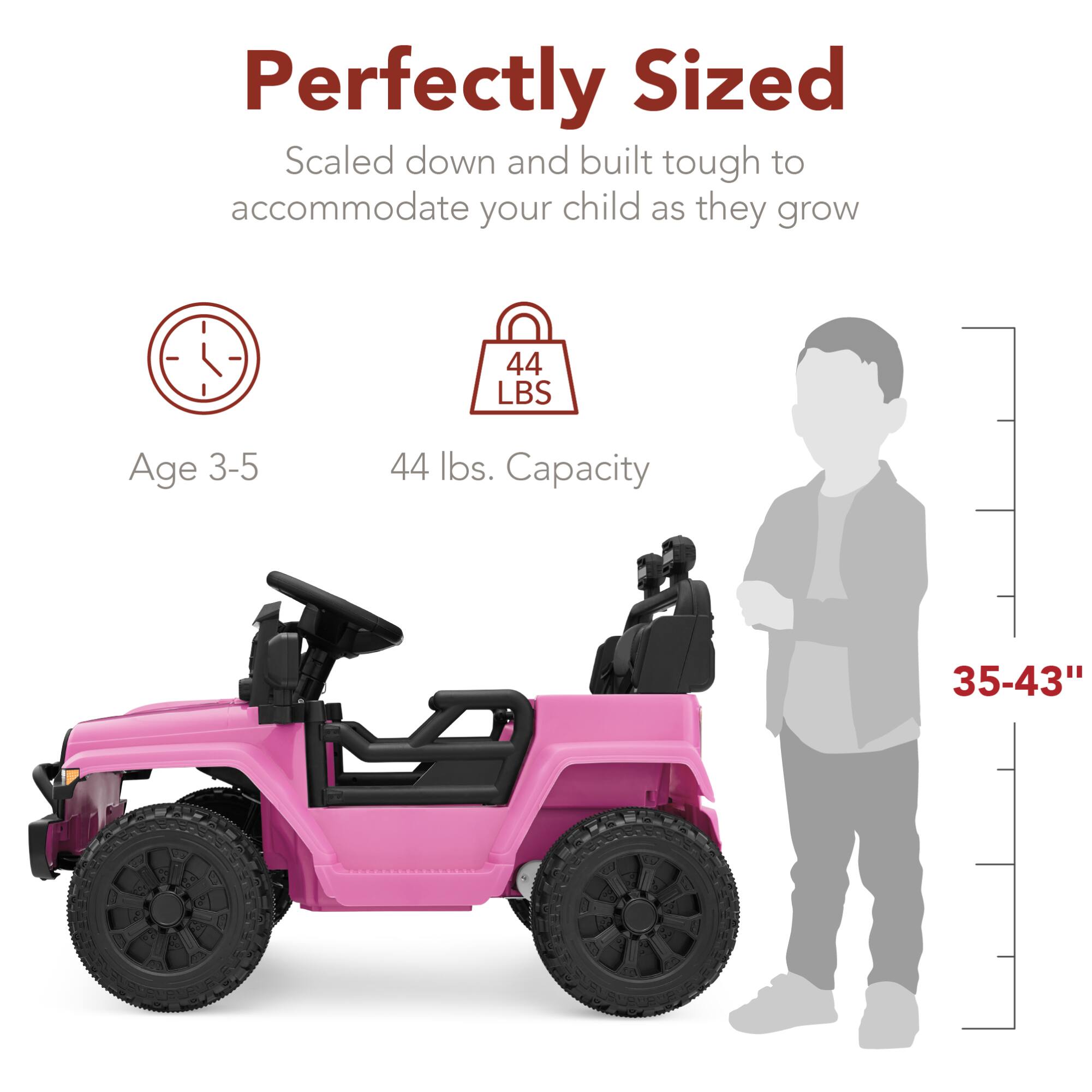 Perfectly Sized  
Scaled down and built tough to accommodate your child as they grow  

Age 3-5  
44 lbs. Capacity  
35-43"
