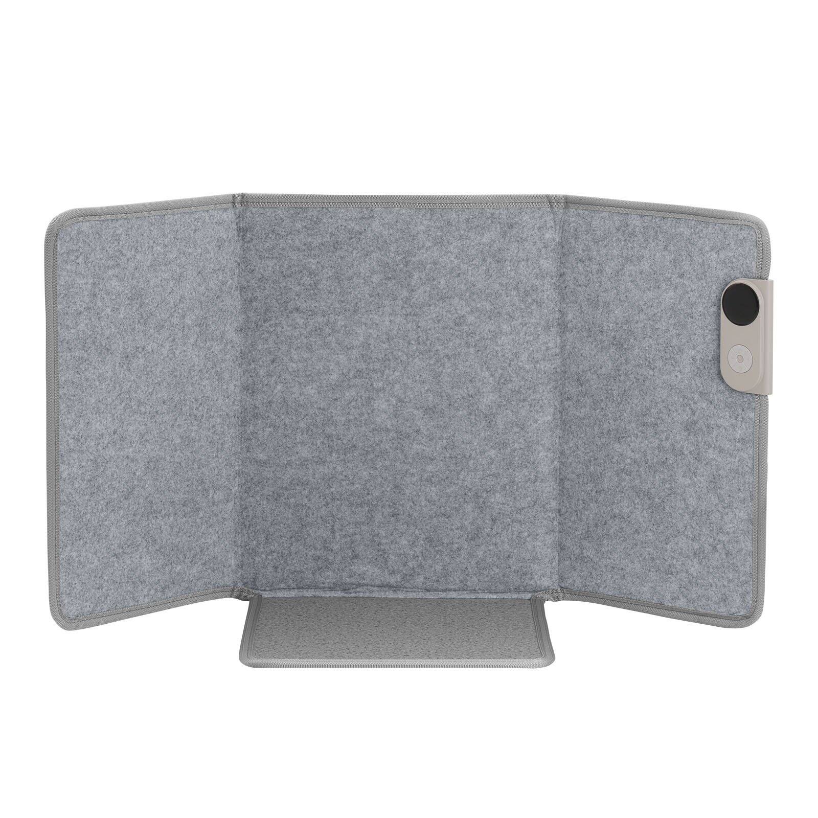 Alt View 9. Glintex - Electric Space Heaters Under Desk Foot Warmer Foldable Remote Control Timer Quiet Operation Overheat Protection Office - Gray.