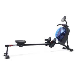 Sunny Health & Fitness - Hydro + Dual Resistance Smart Magnetic Water Rowing Machine - Blue