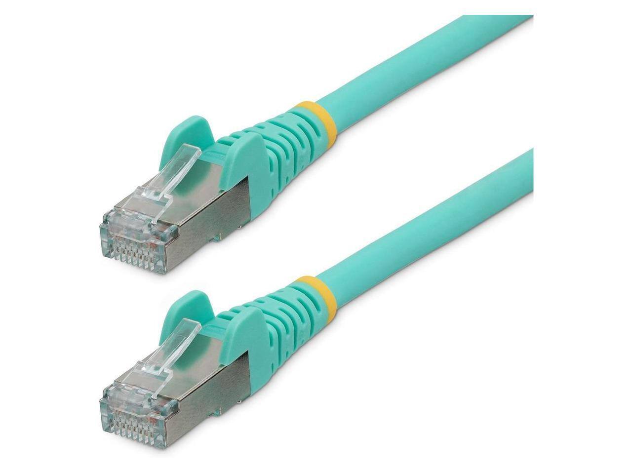 Front. StarTech.com - StarTech 15ft CAT6a Snagless S/FTP Ethernet Cable Aqua NLAQ15FCAT6APATCH.