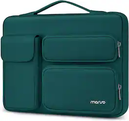 mosiso - 360 Protective Laptop Sleeve 13-13.3 Inch Laptop Case for MacBook Air/Pro 13 / Pro 14, HP Dell ASUS Lenovo - Teal Green