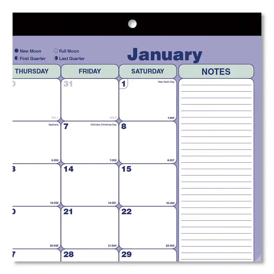 Rediform Office Products Monthly Desk Pad Calendar 12 Month January ...