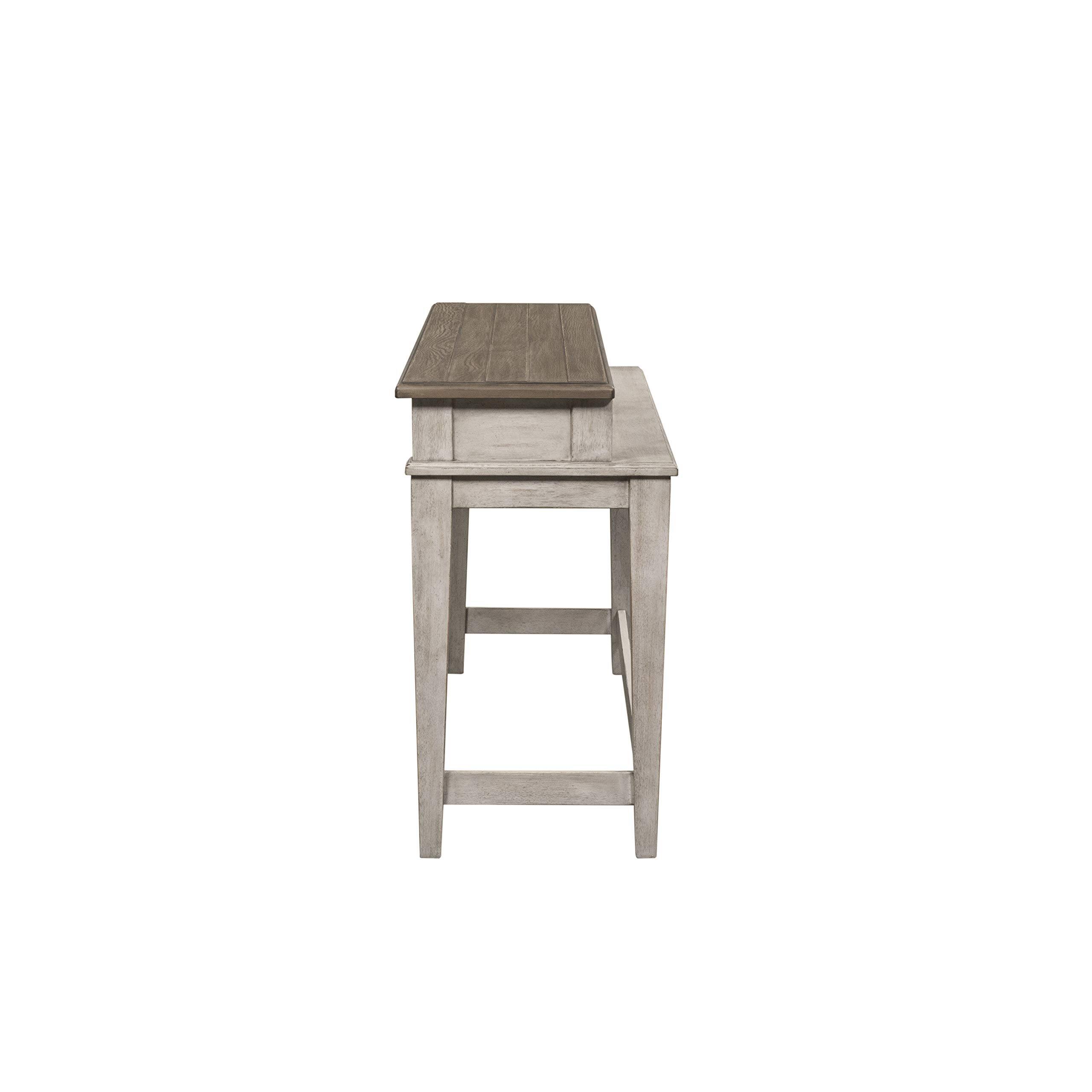 Alt View 6. Liberty Furniture Industries - Heartland Console Bar Table in Antique White w/ Tobacco Top - White.