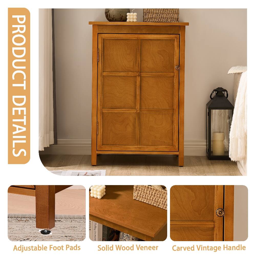 PRODUCT DETAILS

- Adjustable Foot Pads
- Solid Wood Veneer
- Carved Vintage Handle