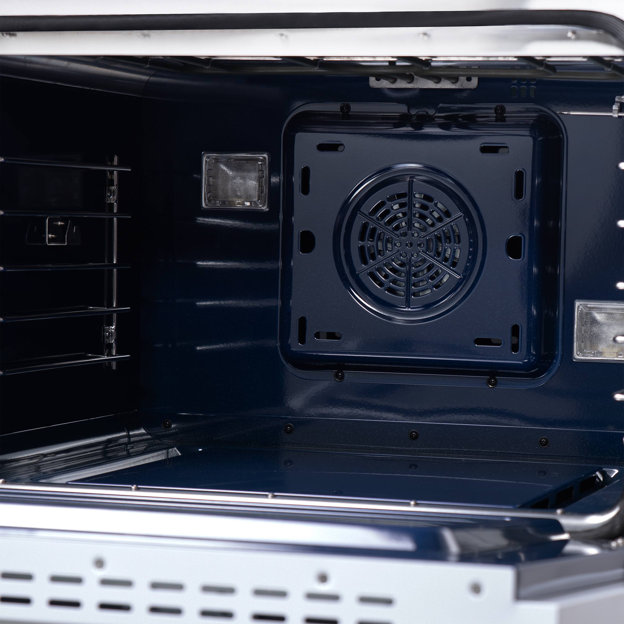 Alt View 11. Forno Appliances - Capriasca 6.58 Cu. Ft. Freestanding Dual Fuel True Convection Range with French Doors - White.