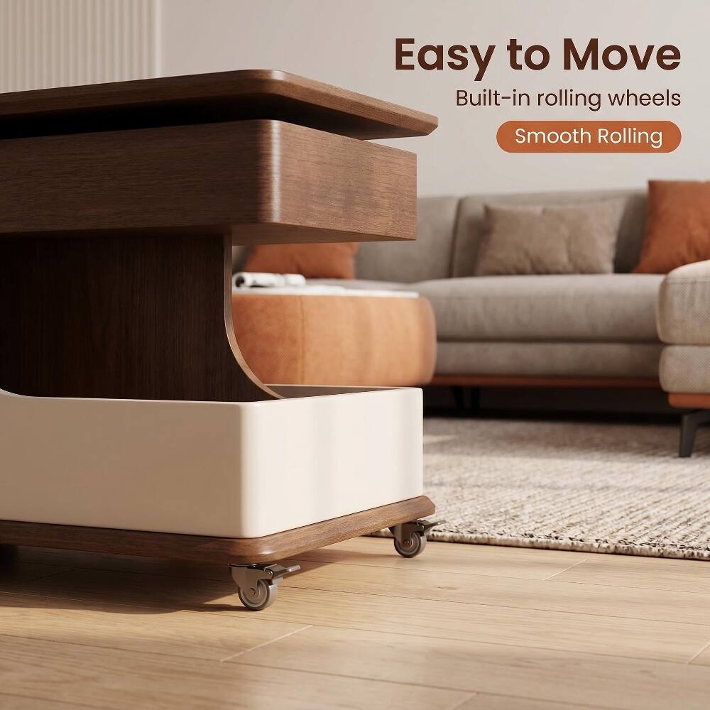 Easy to Move  
Built-in rolling wheels  
Smooth Rolling