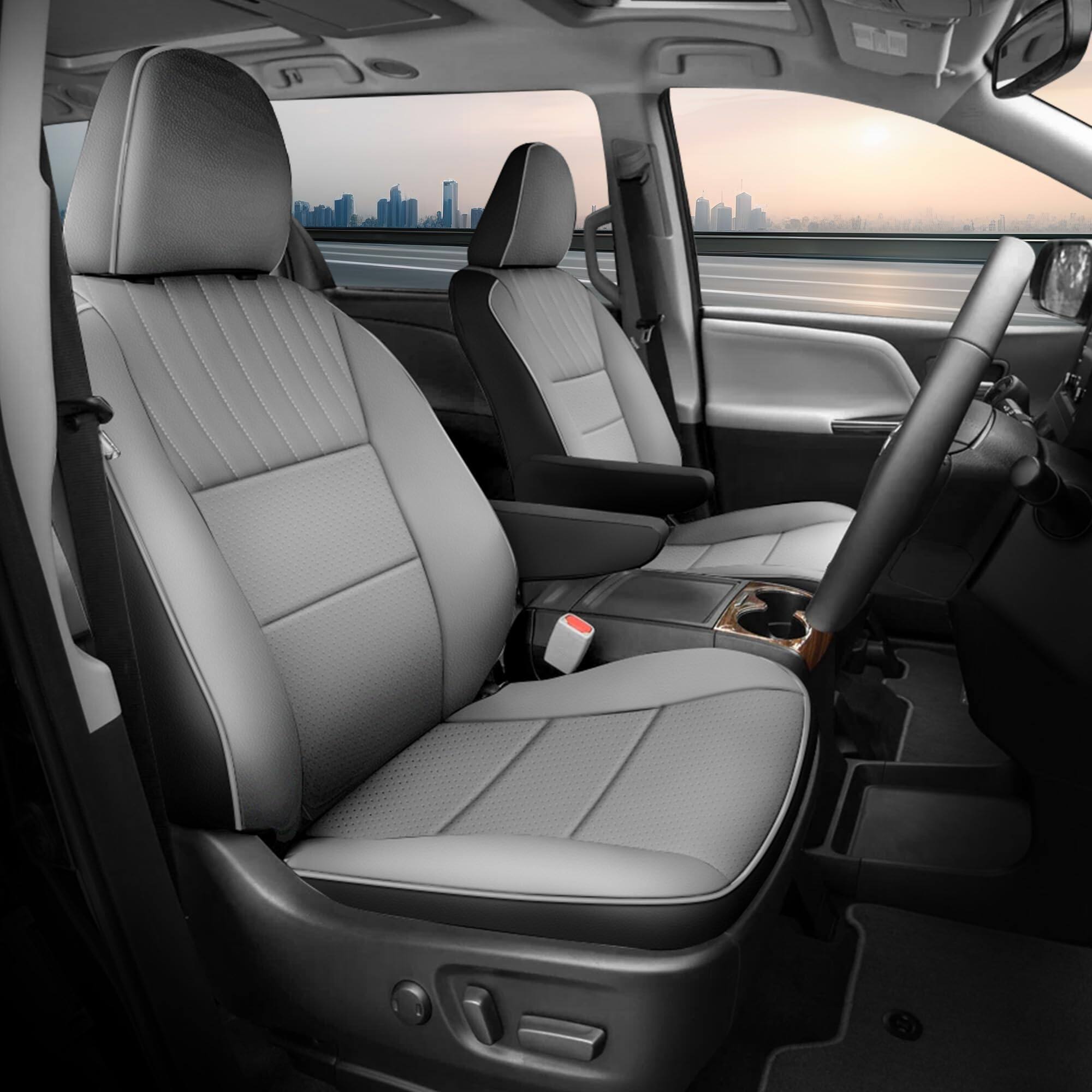 COTTAGE - For Toyota Three Row Covers Full Set Custom Fit Le Xle Se Faux Leather Car Protector Coverage Protector - Beige Rear Set