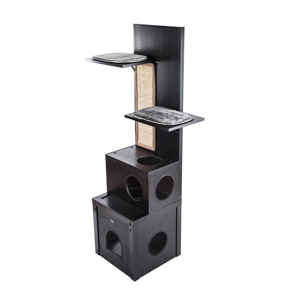 Alt View 1. New Age Pet - ECOFLEX Kitty Klimber - Cat Tree - Espresso - Espresso.