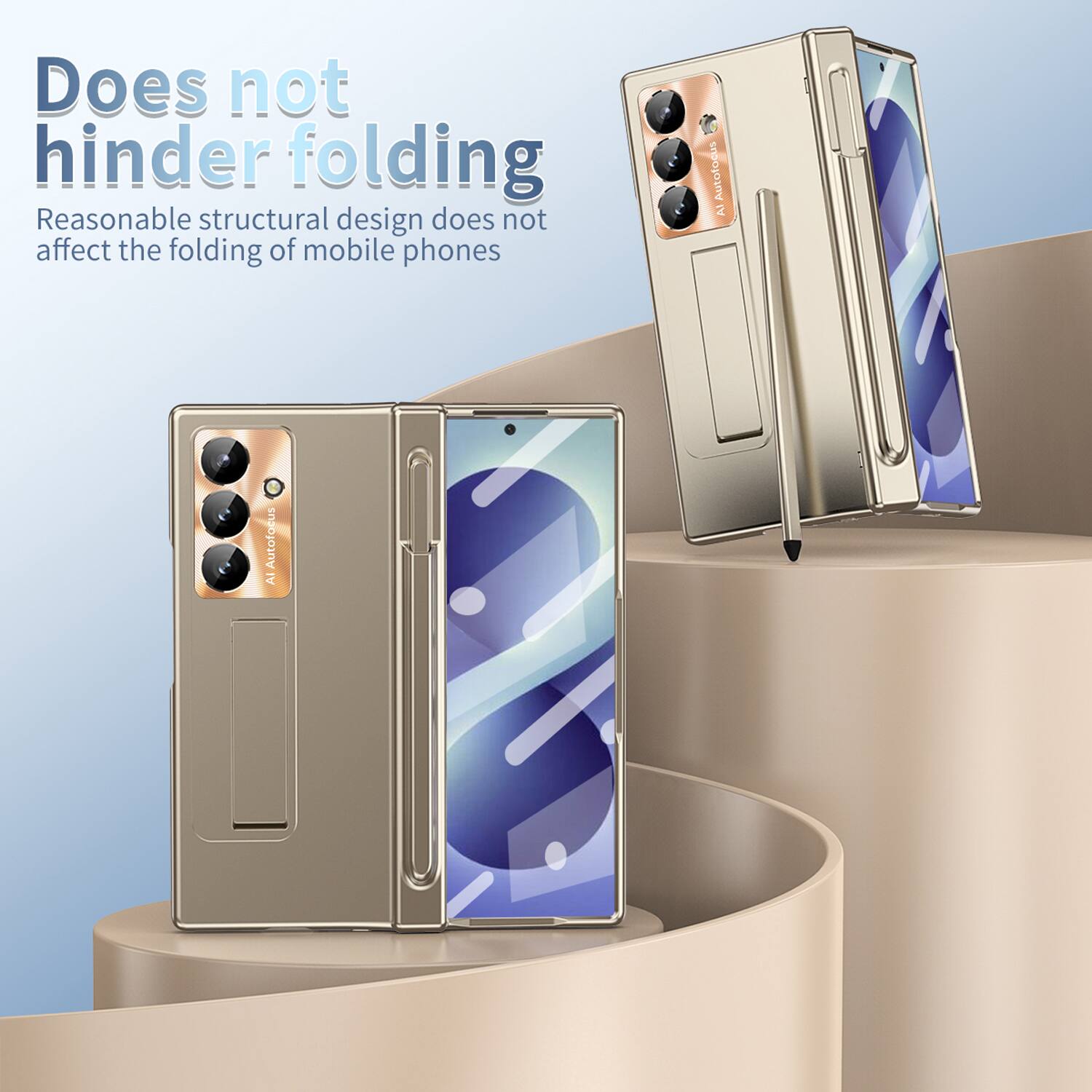 Does not hinder folding  
Reasonable structural design does not affect the folding of mobile phones  
Autofocus AI