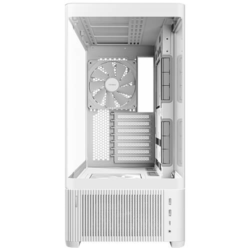 Alt View 1. Antec - C6 Curve Air White ATX Mid-Tower Case, Panoramic Tempered Glass, 3 PWM Fans Included, Support 360mm Radiator & 450mm GPU - White.