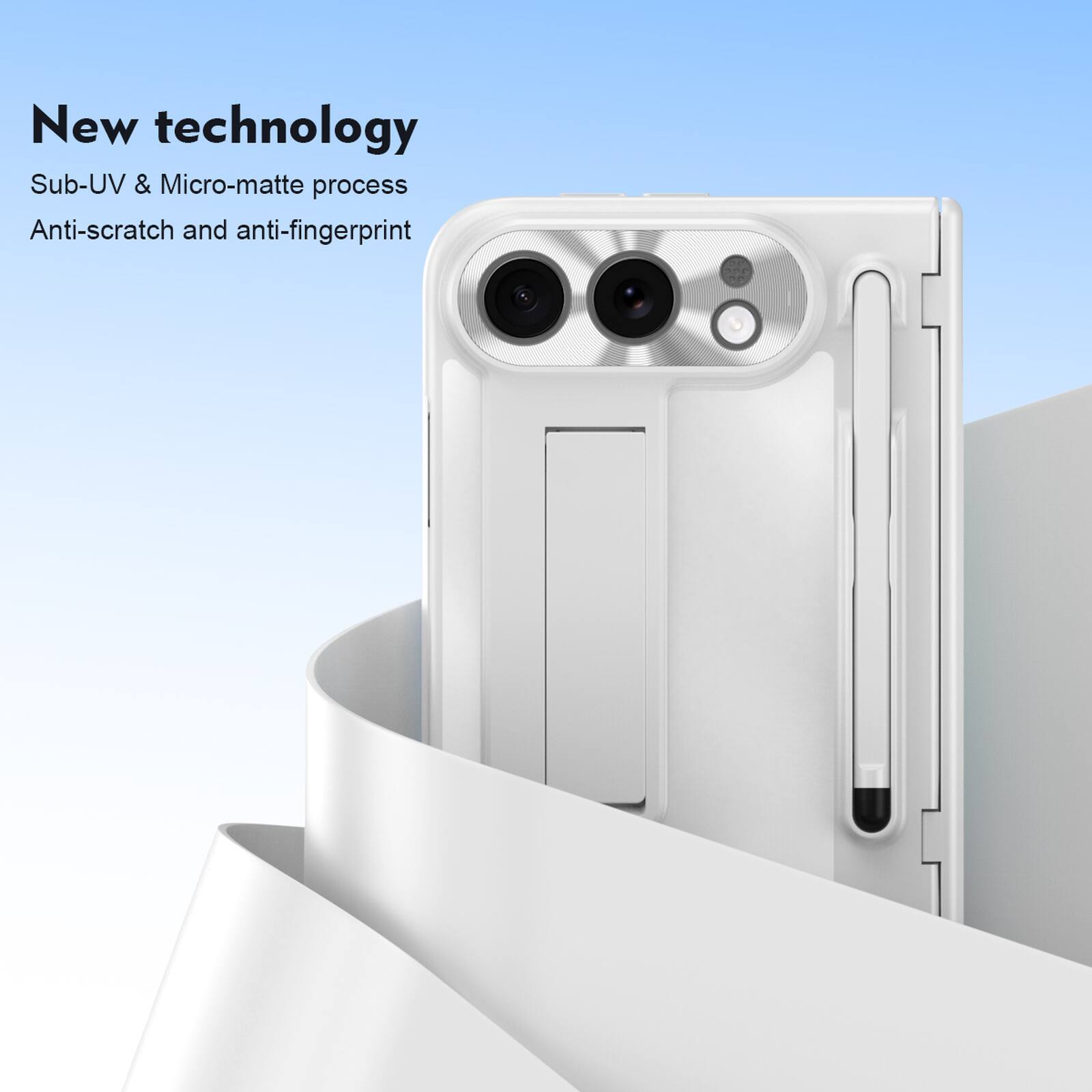 New technology  
Sub-UV & Micro-matte process  
Anti-scratch and anti-fingerprint