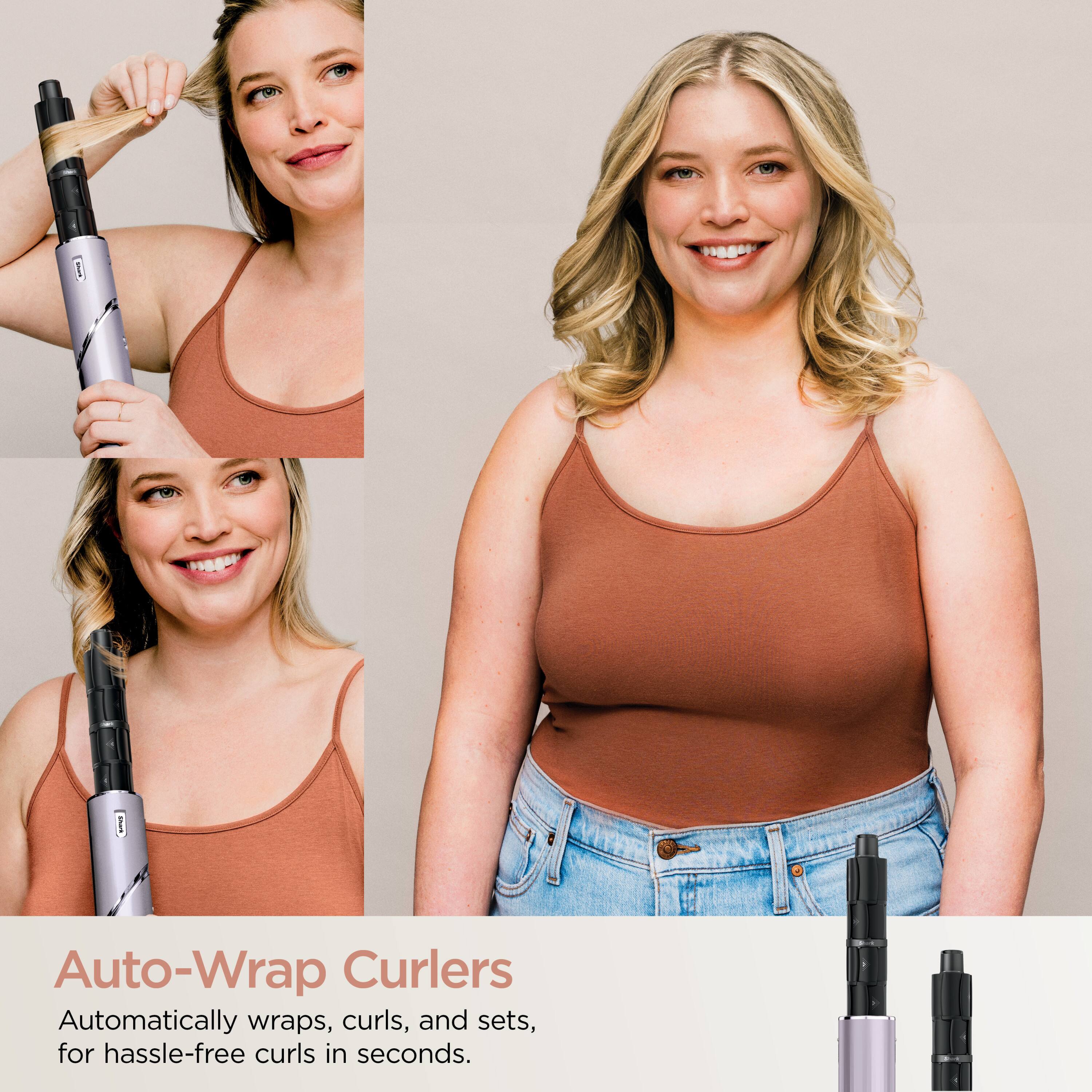 Auto-Wrap Curlers  
Automatically wraps, curls, and sets, for hassle-free curls in seconds.