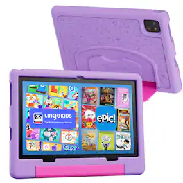 Contixo - A10 10" Educational Kids Tablet with Epic! and Lingokids 64GB with Parental Controls & Kid-Proof Case - Purple