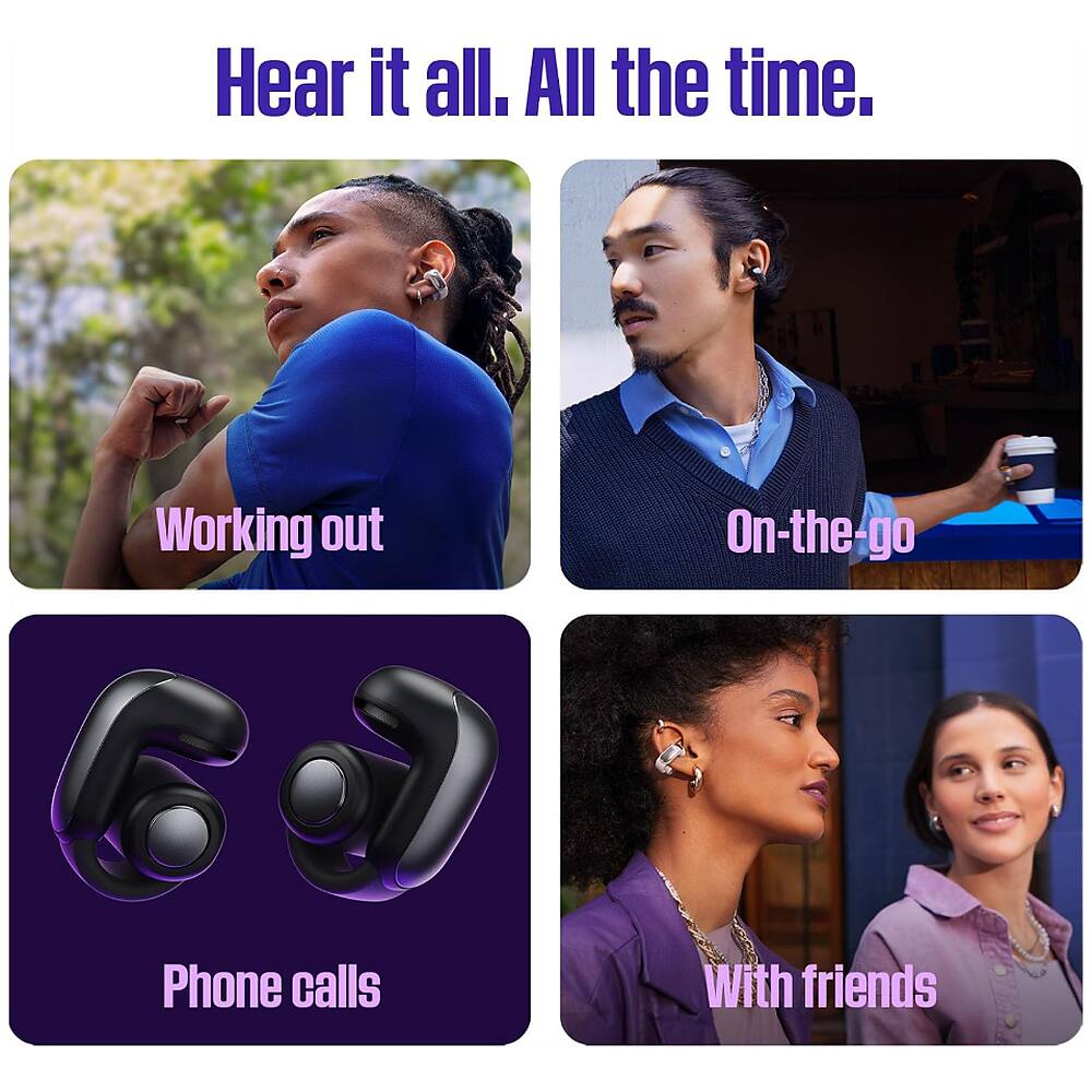 Hear it all. All the time.

Working out

On-the-go

Phone calls

With friends