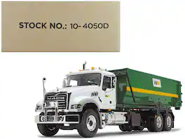 Mack Granite Garbage Truck "Waste Management" White and Green with Tub-Style Roll-Off Container 1/34 Model by First Gear