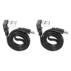 Front. Unique Bargains - 90 Degree USB A to USB C Cable, 19.7 Inch, UP&Down Angle A to C, 480Mbps, Silicone, for Phone/Tablet/Laptop/Car Charger - Black.