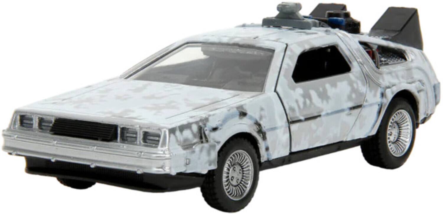 Front. Jada Toys - Back to the Future - 1:32 Time Machine Die-Cast Car (Frost Covered)   - COLLECTIBLES - Multicolor.