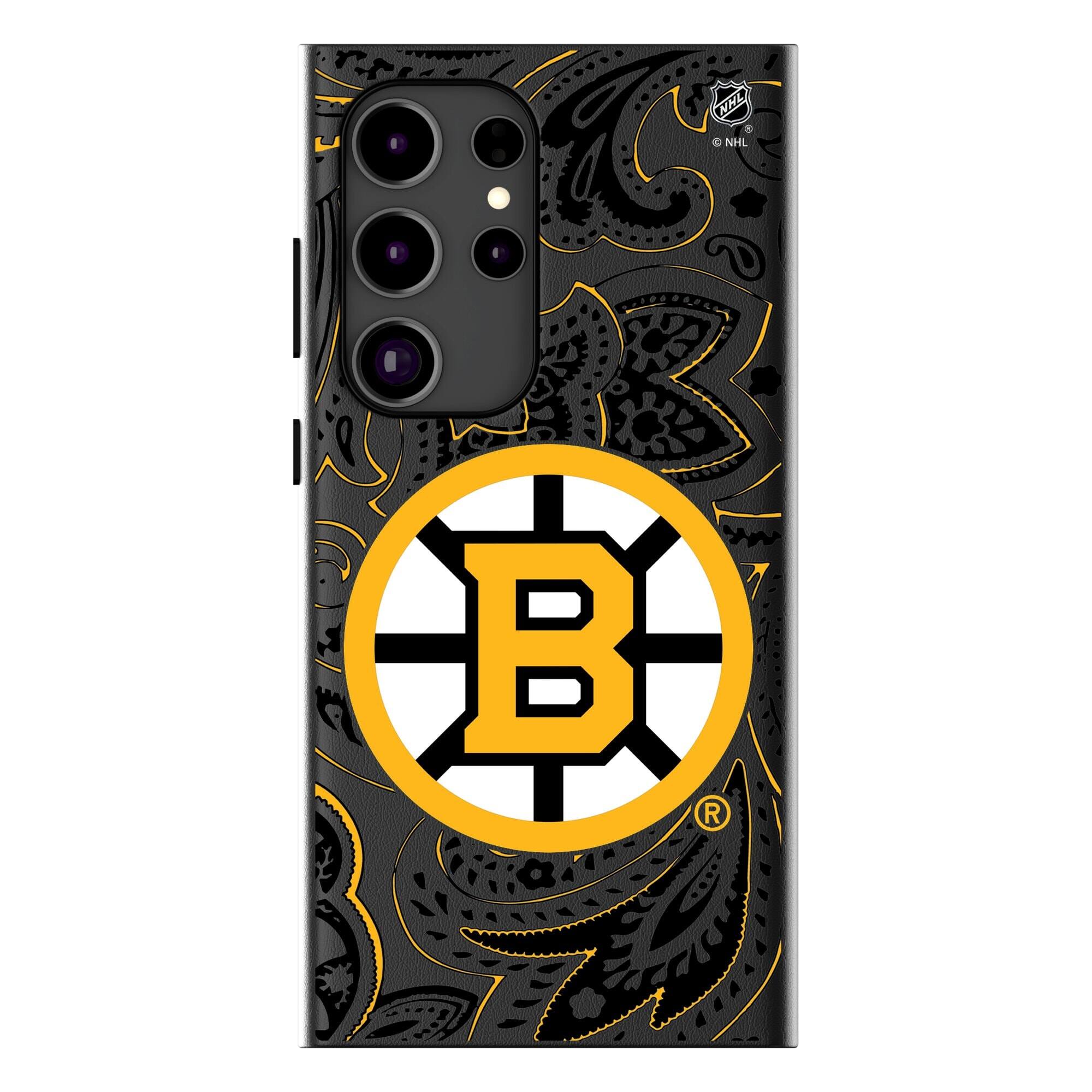 Keyscaper - NHL - Boston Bruins - Paisley Galaxy Magnetic Bump Case - S24 - Black price history on PriceWatchPro