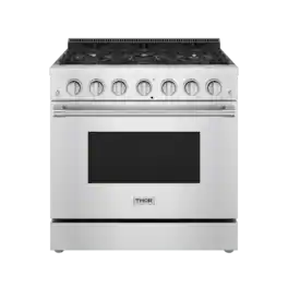 Thor Kitchen - 6.0 Cu Ft. Professional Freestanding Liquid Propane Gas Range - Stainless Steel