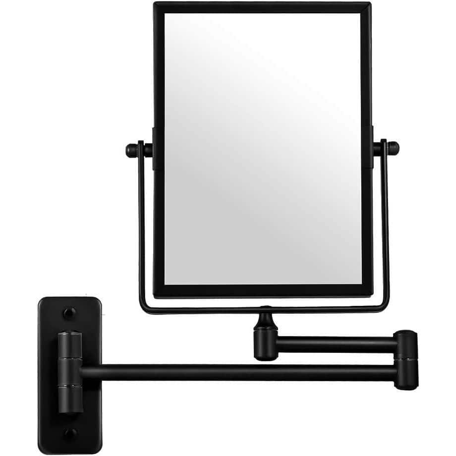 Live At Space - 3X Magnified Wall Mounted Mirror Rectangular 8x6 Inch with Extendable Arm Polished Chrome Finish Double-Sided Swivel - Default