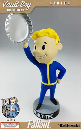 Vault Boy BOBBLEHEAD BARTER
Gaming Heads VAULT-TEC Fallout
"Bethesda"