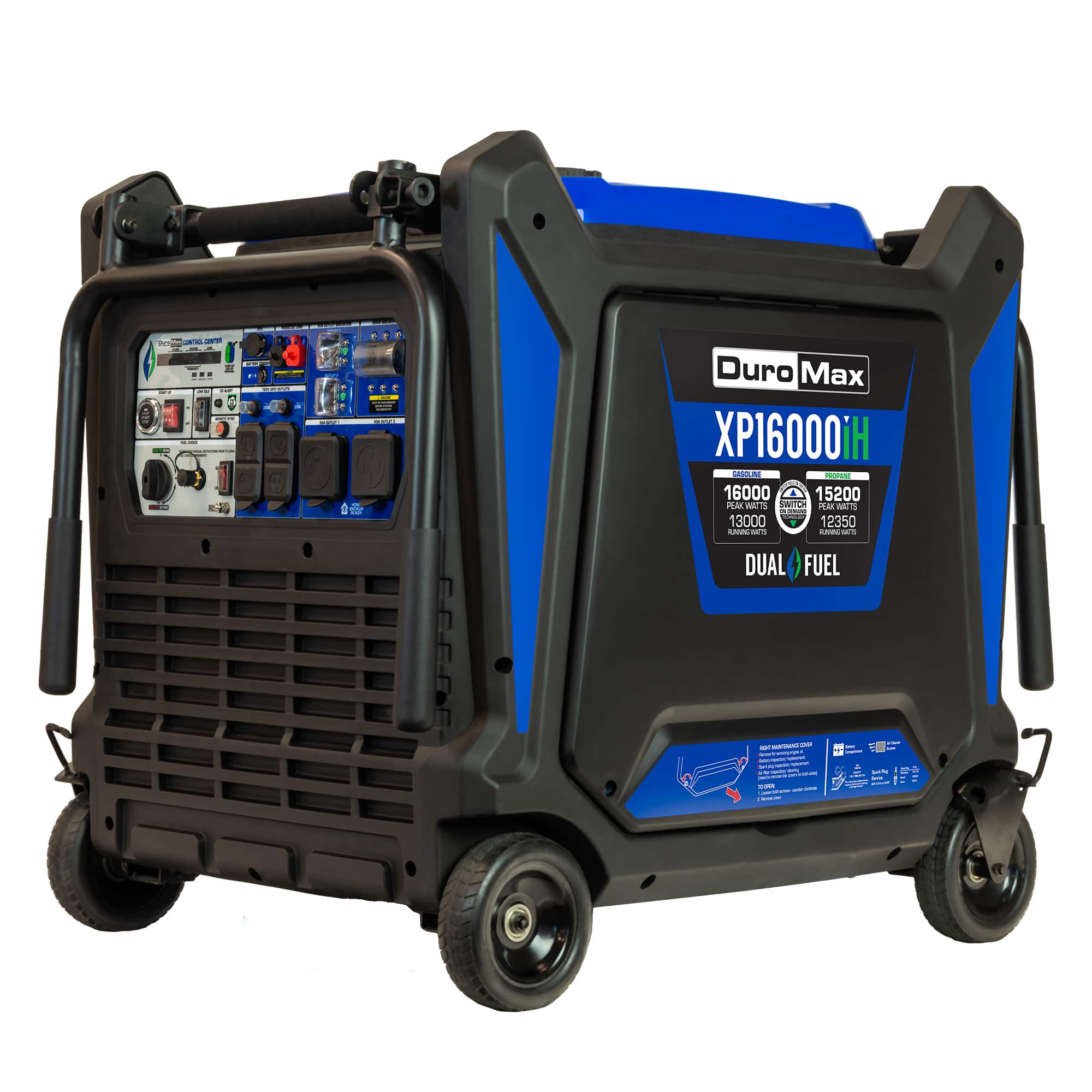 DuroMax - XP16000iH 16,000 Watt Portable Dual Fuel Inverter Generator - Quiet, Low THD - Blue price history on PriceWatchPro