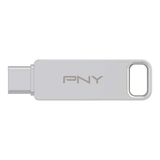 PNY 128GB DUO LINK USB 3.2 Type-C Dual Flash Drive Silver P