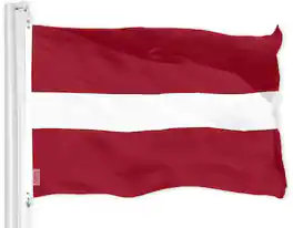 G128 - Latvia Flag 3x5 ft Printed 150D Polyester, Indoor/Outdoor with Brass Grommets - Assorted Colors