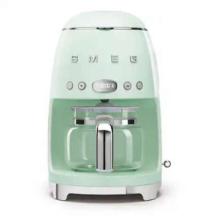 Front. SMEG - DCF02 Drip 10-Cup Coffee Maker - Pastel Green.
