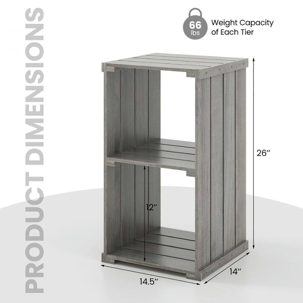 **PRODUCT DIMENSIONS**

- Width: 14.5"
- Depth: 14"
- Height: 26"

**Weight Capacity of Each Tier:** 66 lbs