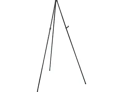 Front. Quartet - Heavy-Duty Instant Display Easel, 63" Metal - Black.