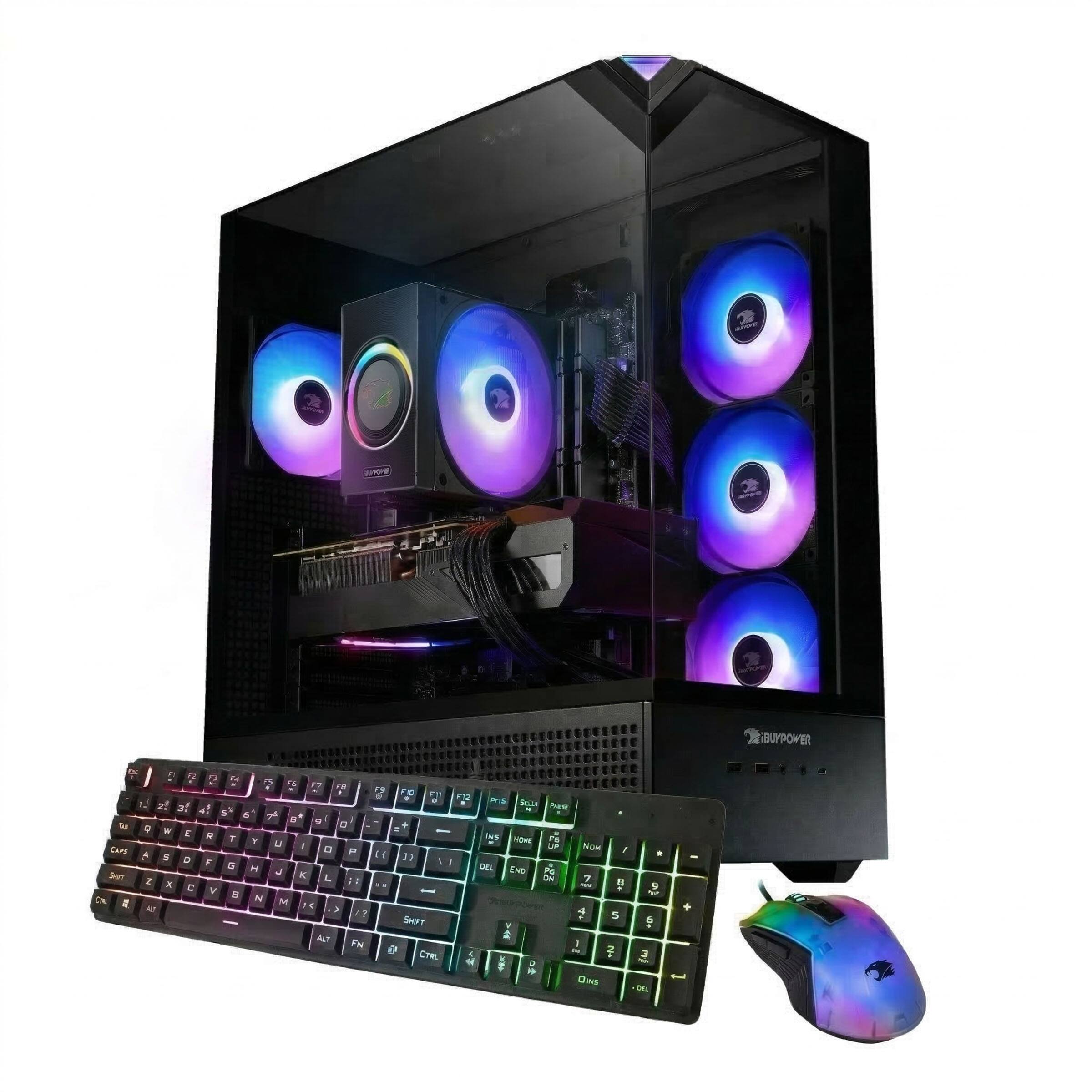 iBUYPOWER - Element Gaming Desktop PC - AMD Ryzen 7 9700F, NVIDIA GeForce RTX 5060Ti 16GB, 32GB DDR5 RAM, 1TB NVMe SSD_EBA7N56T03 - Black